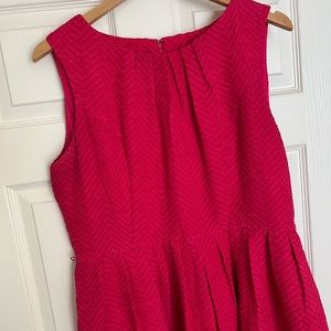 Tea length a-line dress with pockets by Ellen Tracy, hot pink size 16